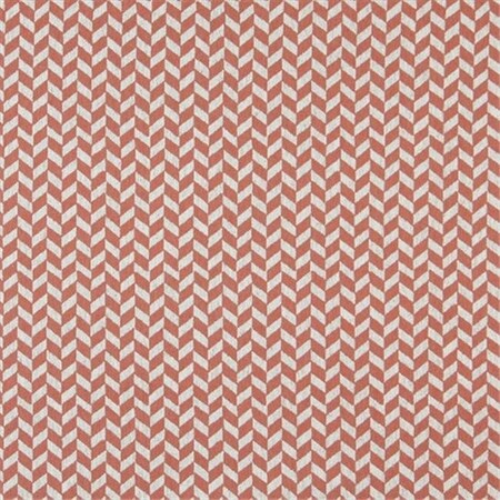 Designer Fabrics Designer Fabrics K0004C 54 in. Wide Persimmon And Off White; Herringbone Slanted Check Designer Quality Upholstery Fabric K0004C